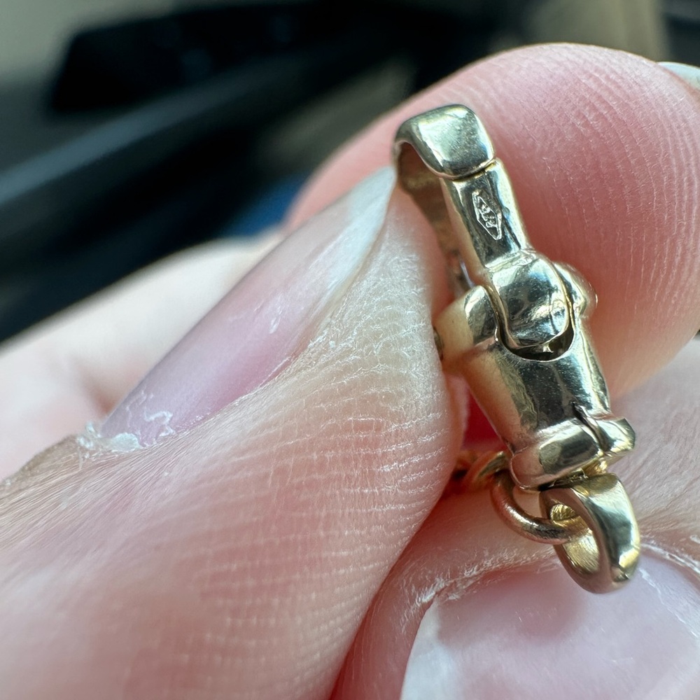 Vintage 9k yellow gold dog clip - Picture 4 of 12